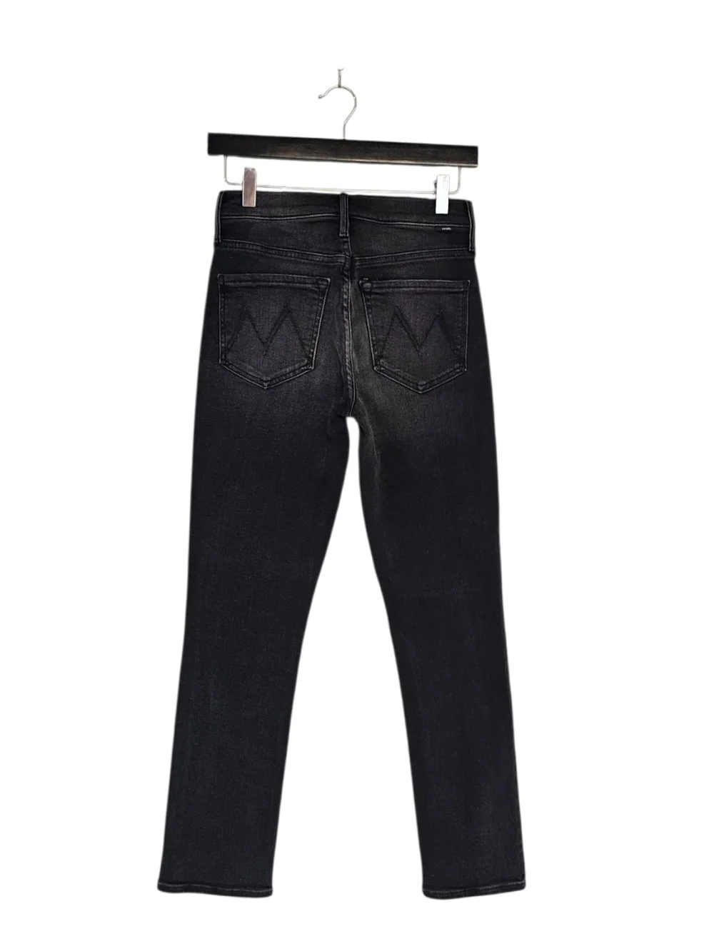 MOTHER The Mid Rise Dazzler Flood Straight Leg‎ Not Today Satan Black Jeans 26